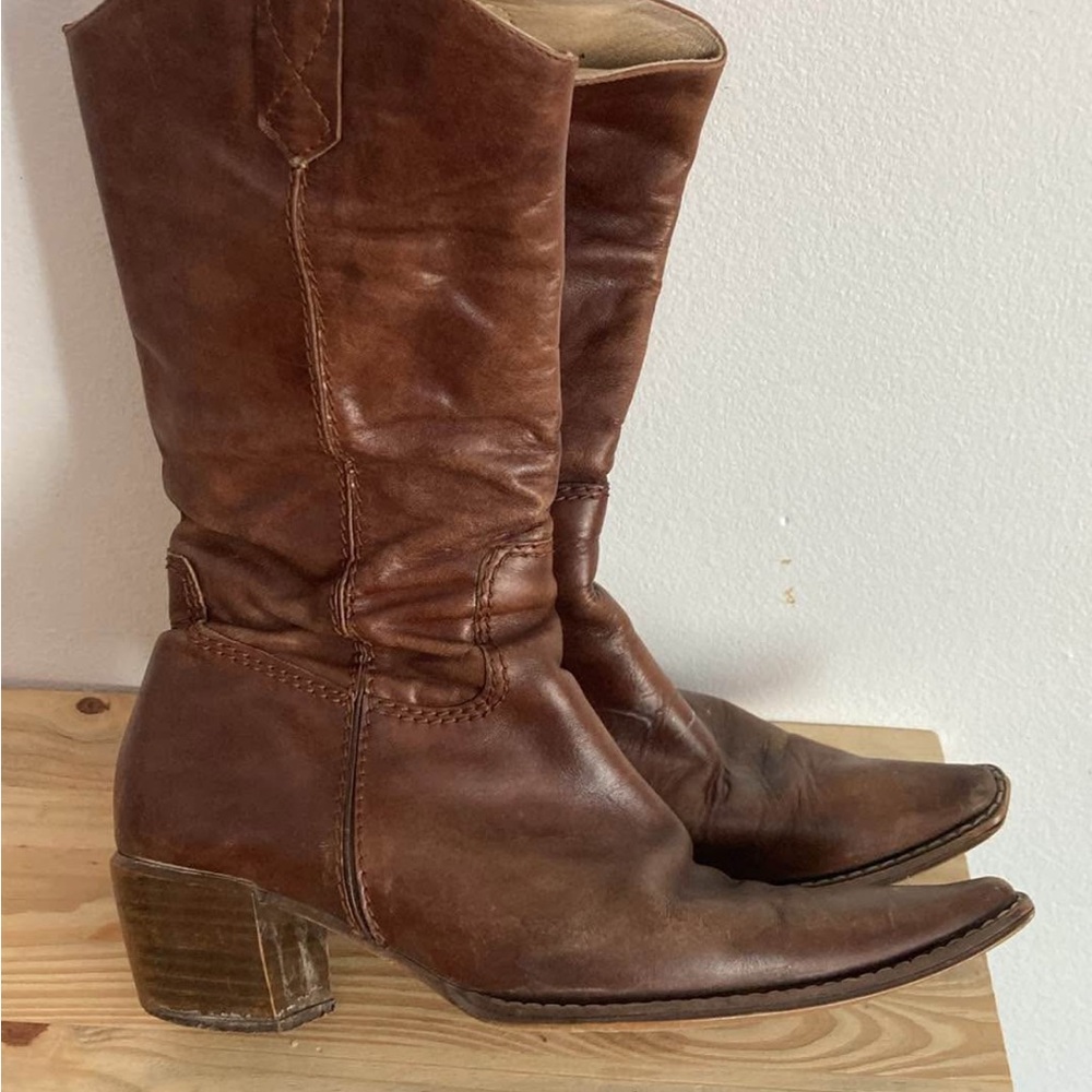 Brown Leather Western Boot